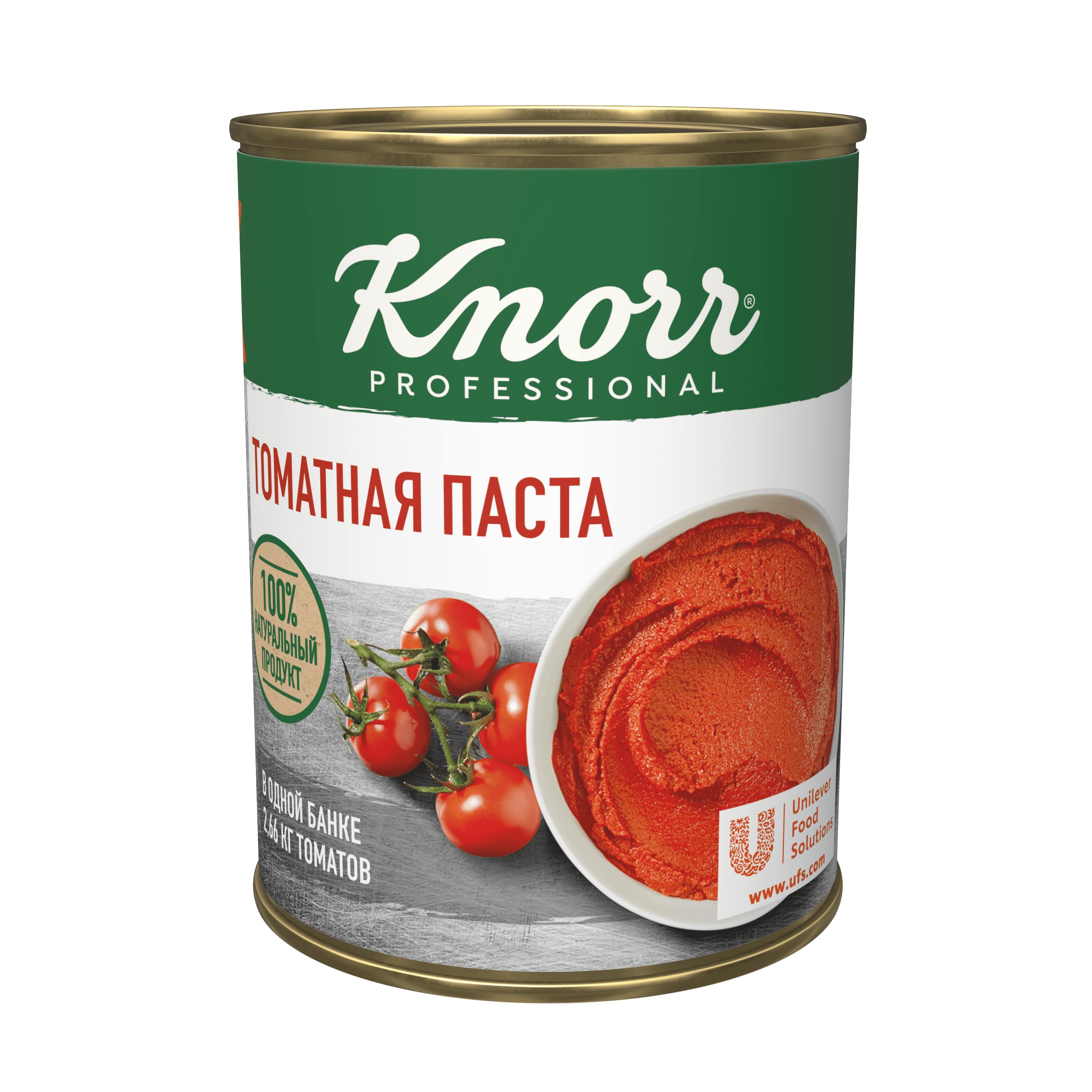 KNORR PROFESSIONAL Томатная паста (380 г) - Натуральная густая томатная паста с насыщенным вкусом и ярким цветом.